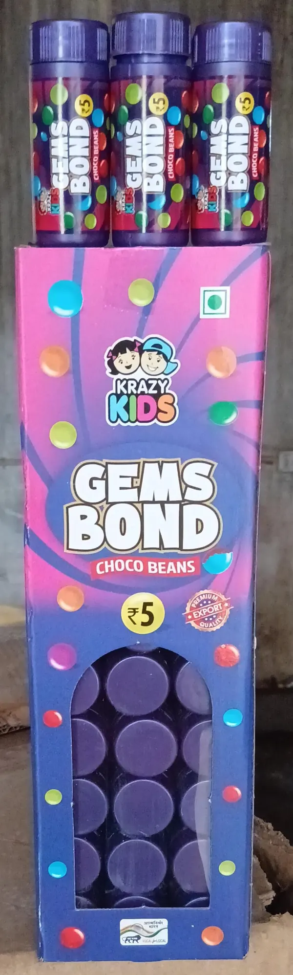 Krazy Kids Gems Bond choco beans