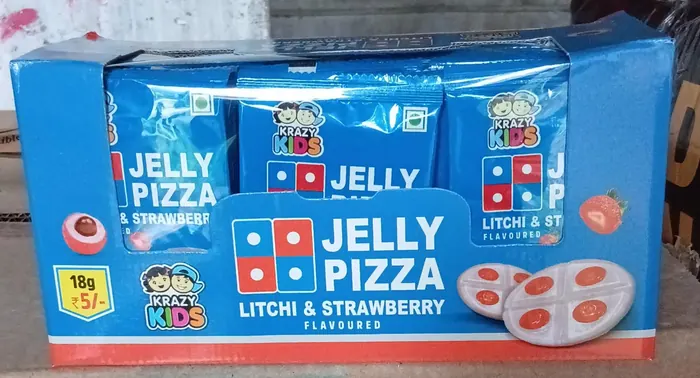 Krazy Kids Jelly Pizza, litchi and strawberry flavoured