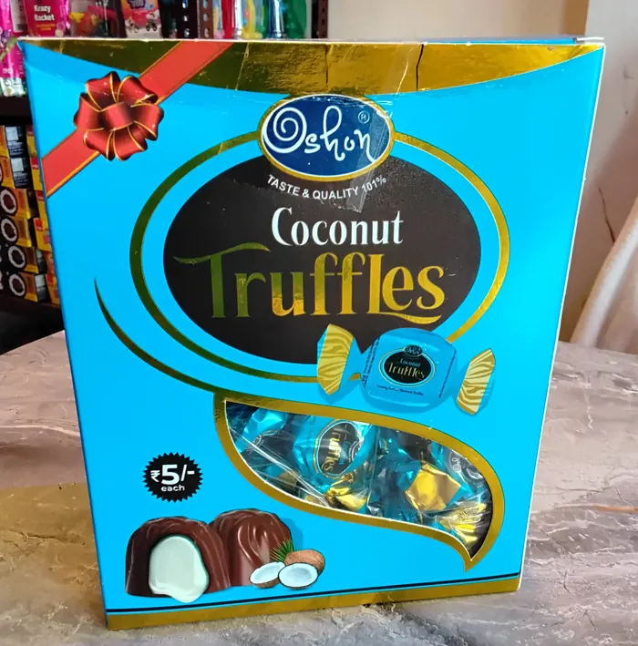 Oshon Coconut Truffles chocolate box